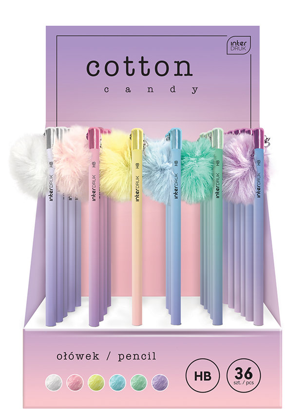 Ołówek Z Pomponem Cotton Candy  /Interdruk