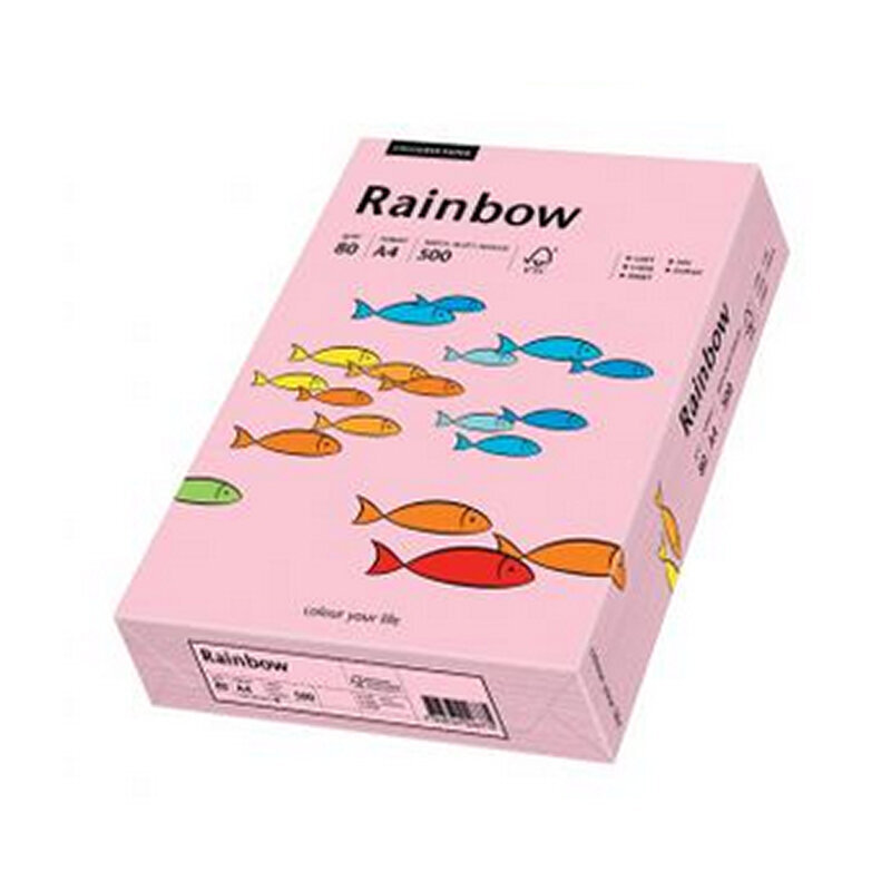 Papier Xero Rainbow A4 80G Róż R 55