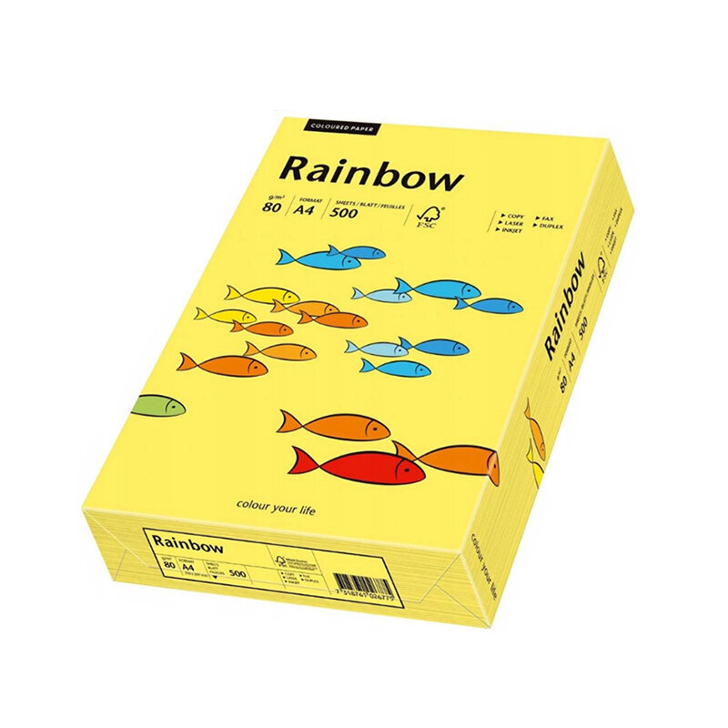 Papier Xero Rainbow A4 80G Żółty R 16