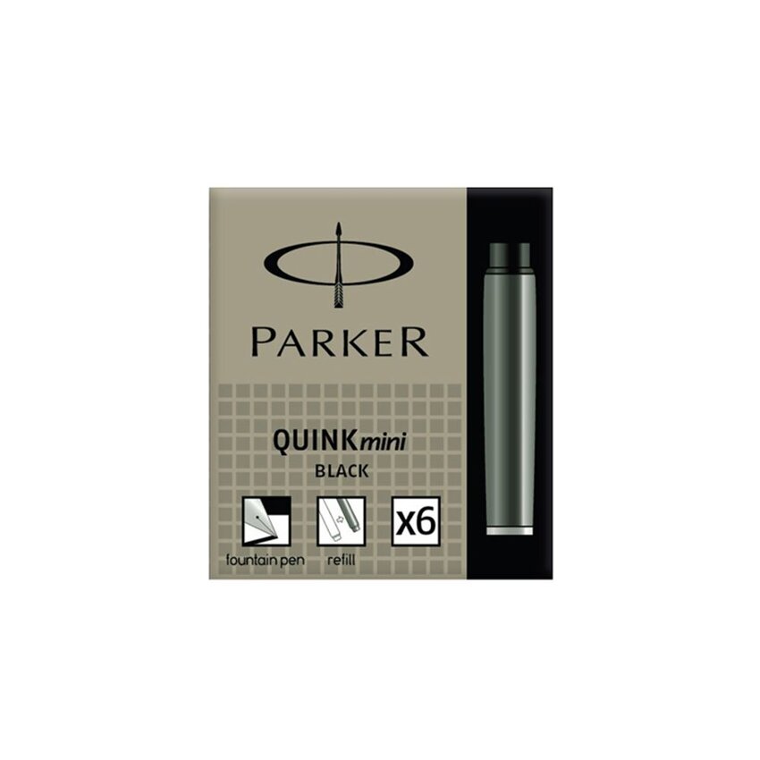 Parker Naboje Quink Mini 6szt. Czarne [1950407]