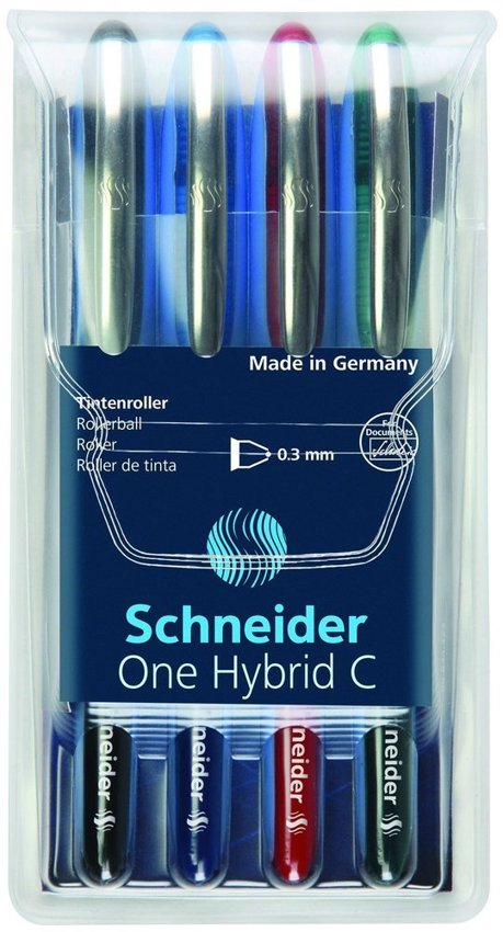 Pióro Kulkowe Schneider One Hybrid C 03 mm W Etui 4 Szt. Miks Kolorów