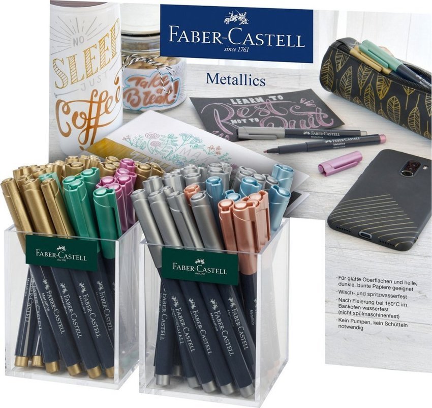 Pisaki Metaliczne Metallics Dspl.60 szt. Faber-Castell