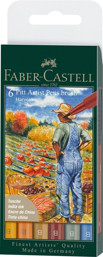 Pitt Artist Pen B Fall Etui 6 Szt. Faber-Castell