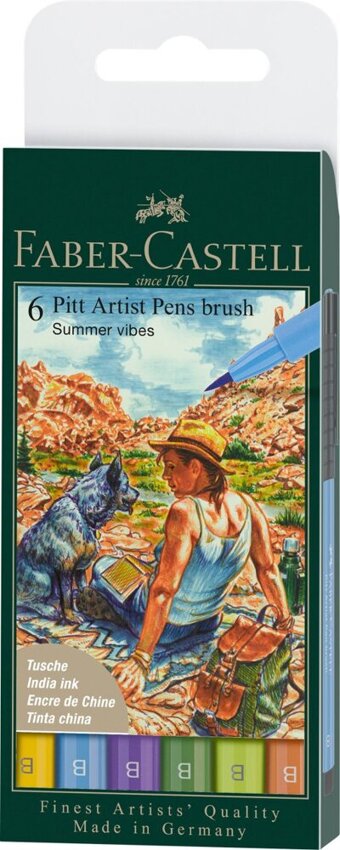 Pitt Artist Pen Summer Etui 6 Szt. Faber-Castell