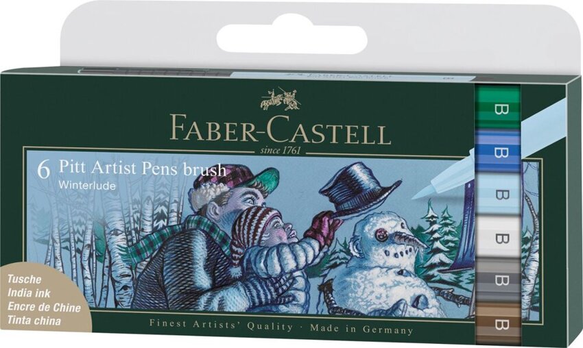 Pitt Artist Pen Winter Etui 6 Szt. Faber-Castell