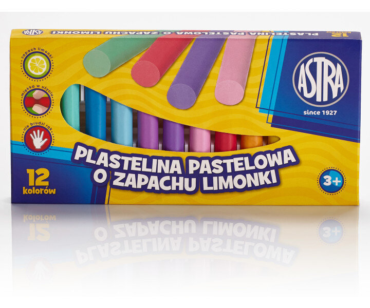 Plastelina Pastelowa 12 Kolorów Zapach Limonki /Astra 303114001