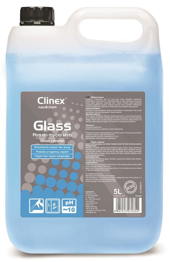 Płyn Clinex Glass 5L 77-111 Do Mycia Szyb