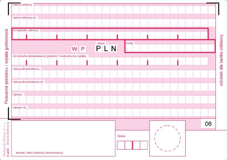 Polecenie Przel. Bank. A6 WP-4 (4-odc.) 445-5M /MiP