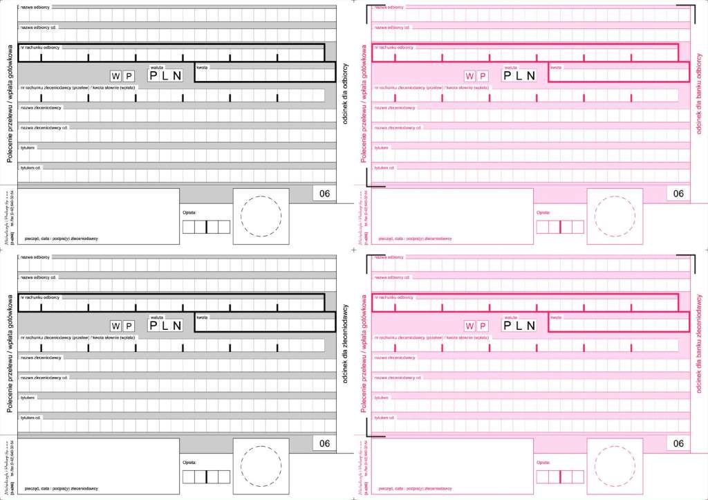 Polecenie Przel. Bank. Do Nadr. (4-odc.) A'500 F-112-3 /MiP