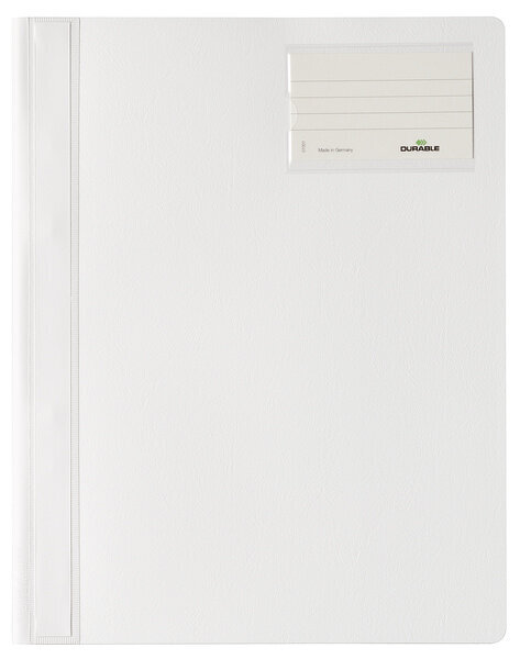 Skoroszyt A4+ PVC Opaque Nieprzezroczysty 200 Kartek Biały /Durable 250002