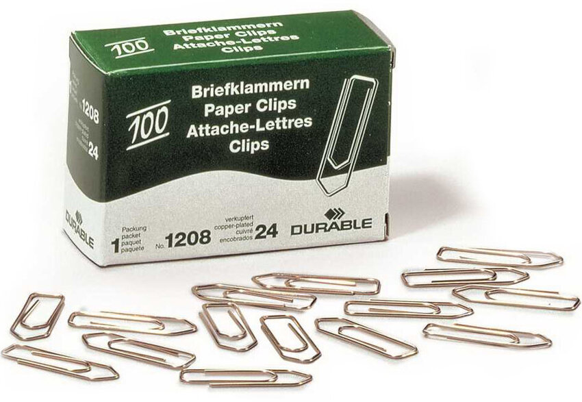 Spinacze Biurowe Miedziowane 32mm 100szt. /Durable 120824