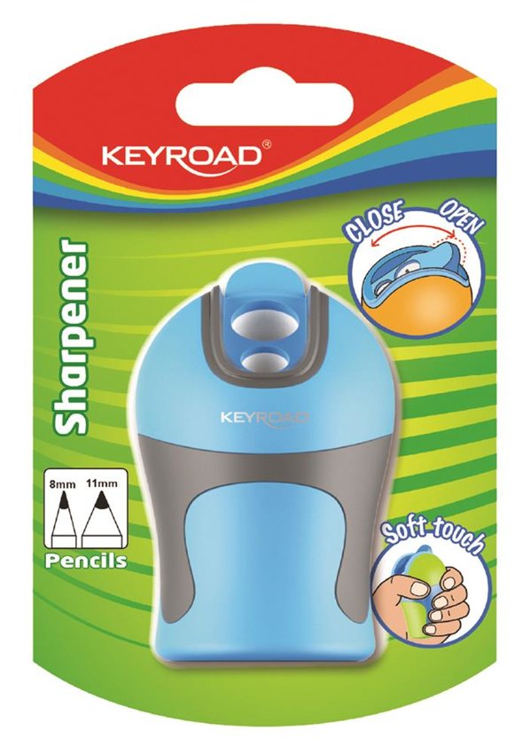 Temperówka Keyroad Soft Touch Plastikowa Podwójna Ostrzenie W Szpic Blister Mix Kolorów