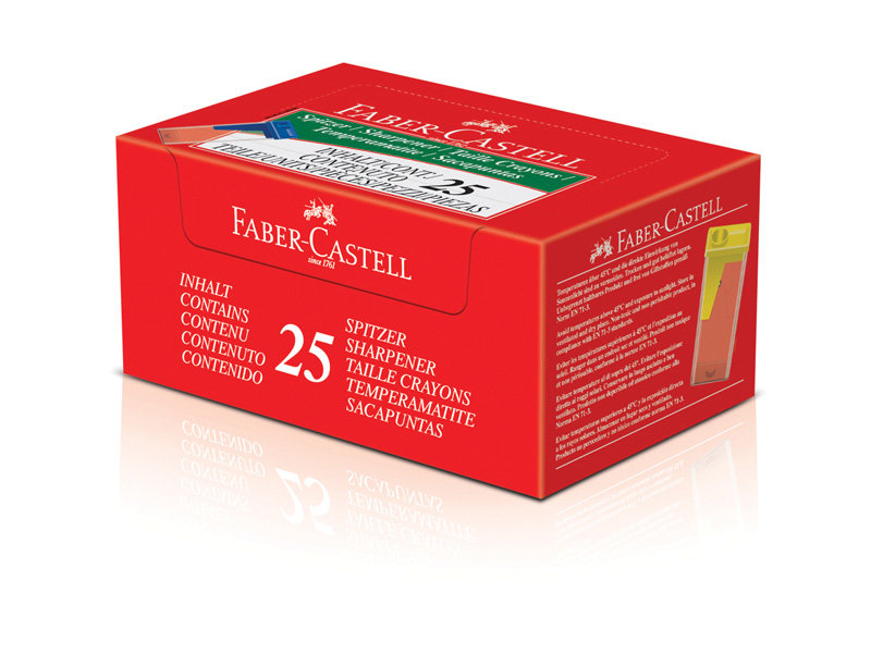 Temperówka Plastikowa Kontener Mix Kol. Faber-Castell