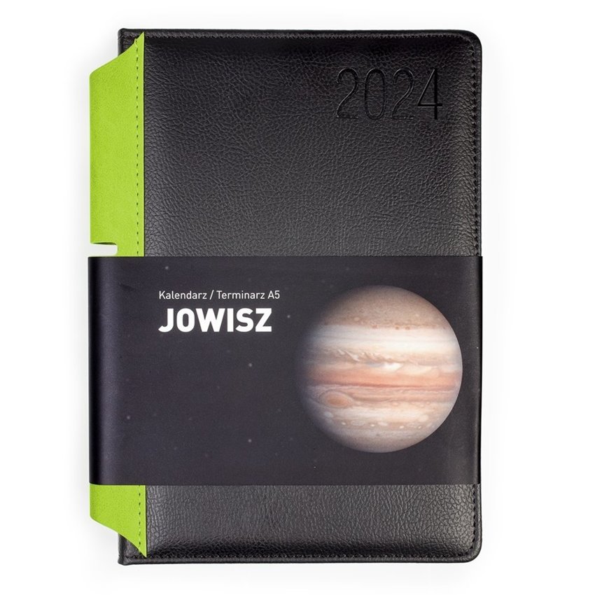 Terminarz O.Diary A5 Jowisz 2024 Czarno-Zielony / Opus