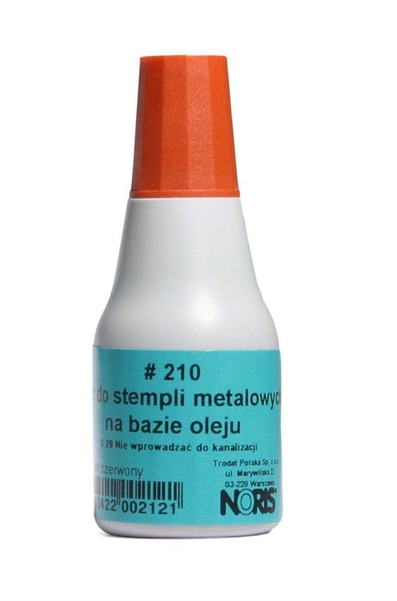 Tusz do Stempli Metal 25ml Olejowy Czerwony /Noris