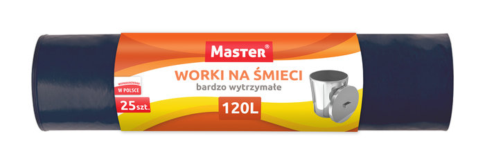 Worki Na Śmieci LDPE 120L A'25 Czarne /Master