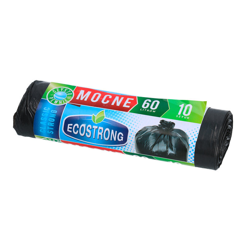 Worki Na Śmieci LDPE 60L A'10 Czarne Ecostrong /Sipeko