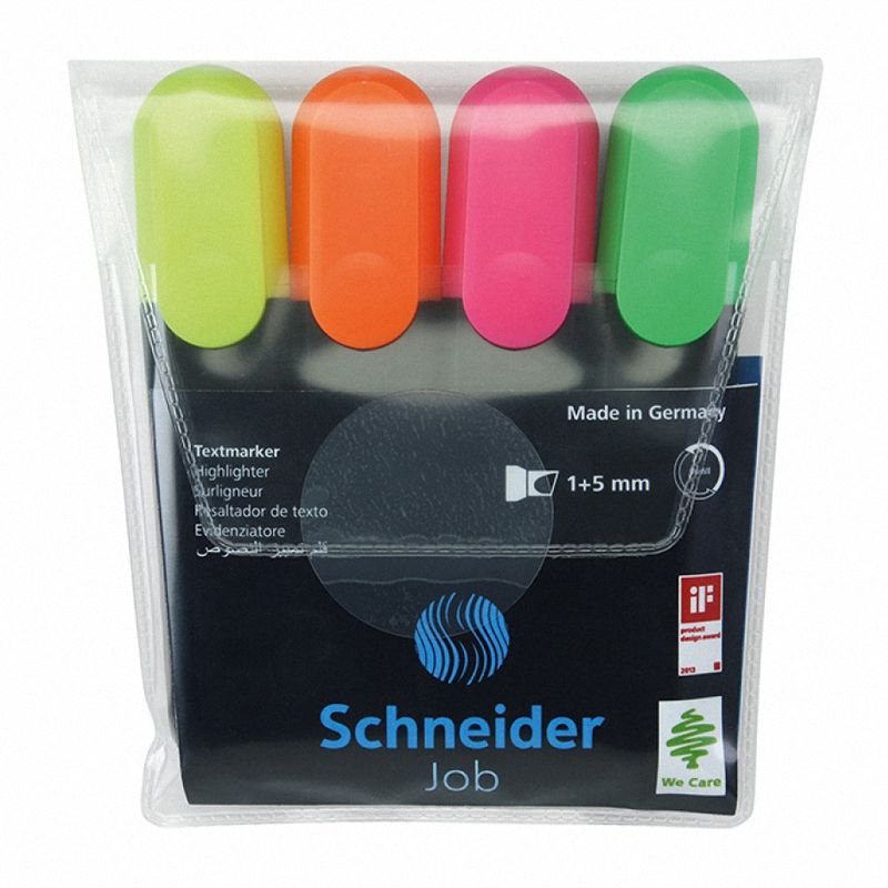 Zakreślacz Schneider Job 4kol Fluo [SR1500]