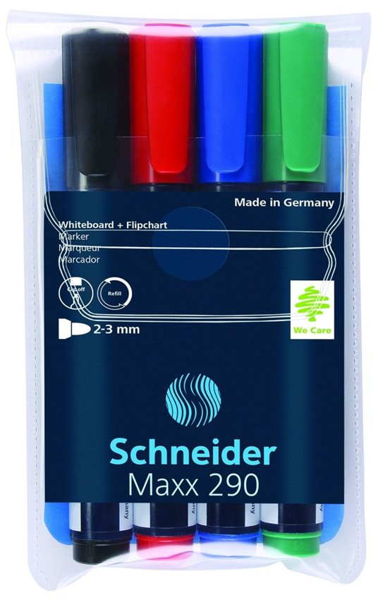 Zestaw Markerów Do Tablic Schneider Maxx 290 2-3 mm 4 Szt. Miks Kolorów