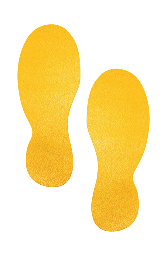 Znaczniki podłogowe stopy do magazynów i hal produkcyjnych żółte 5 par / Durable